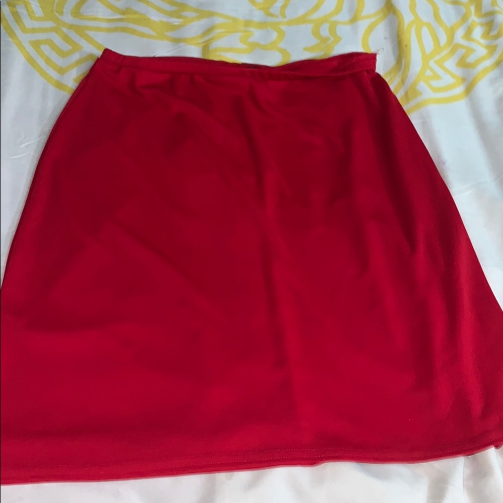George Red A-Line Skirt